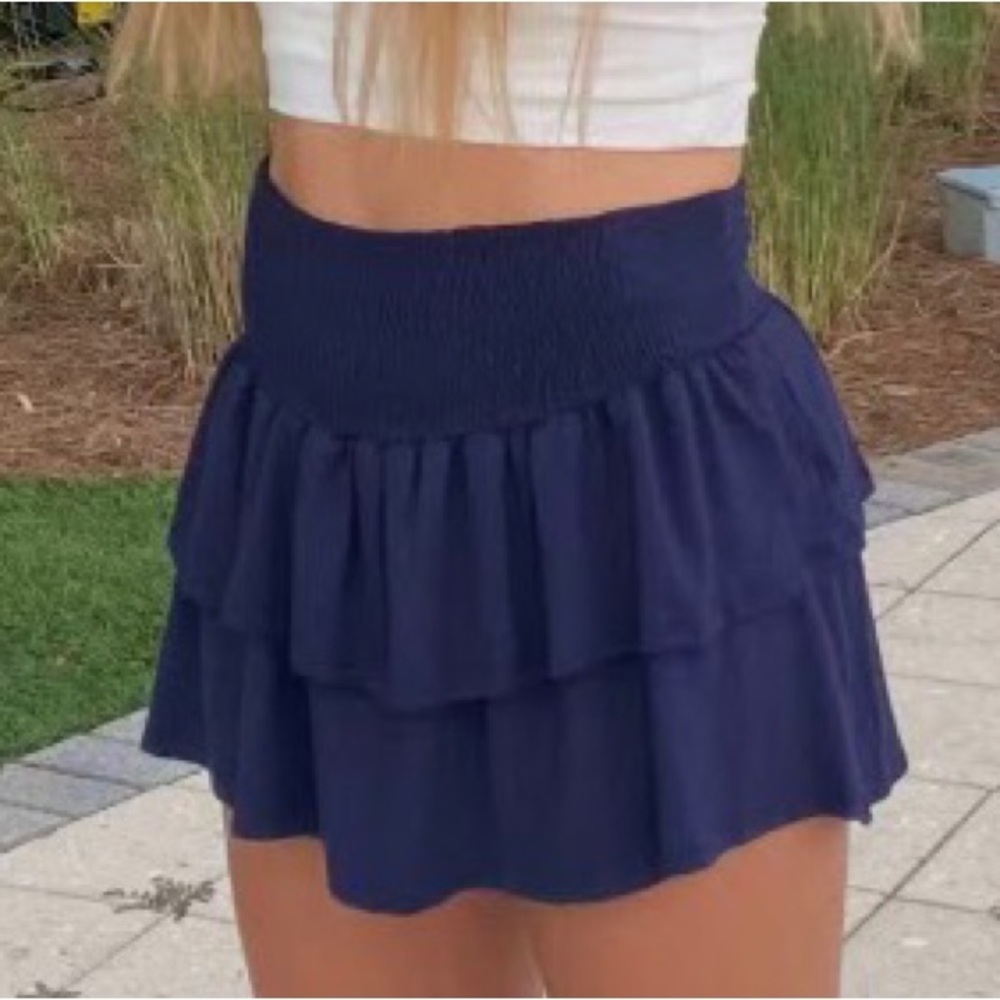 South Moon Under, Juniper Blu Valentina Knit Skirt, Navy Blue